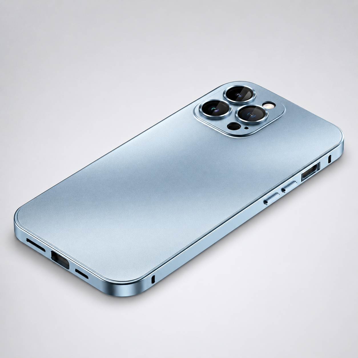 Premium iPhone Case MagSafe Compatible Aluminum Metal Frame Protective Cover Camera Lens Protection Shockproof Slim Lightweight PC Back Design