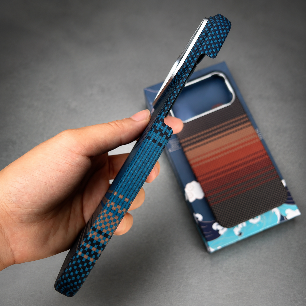 Premium iPhone Case MagSafe Compatible Aramid Carbon Fiber Kevlar Grade Ultra Thin Protective Cover Shockproof Washable Anti Scratch Slim Design