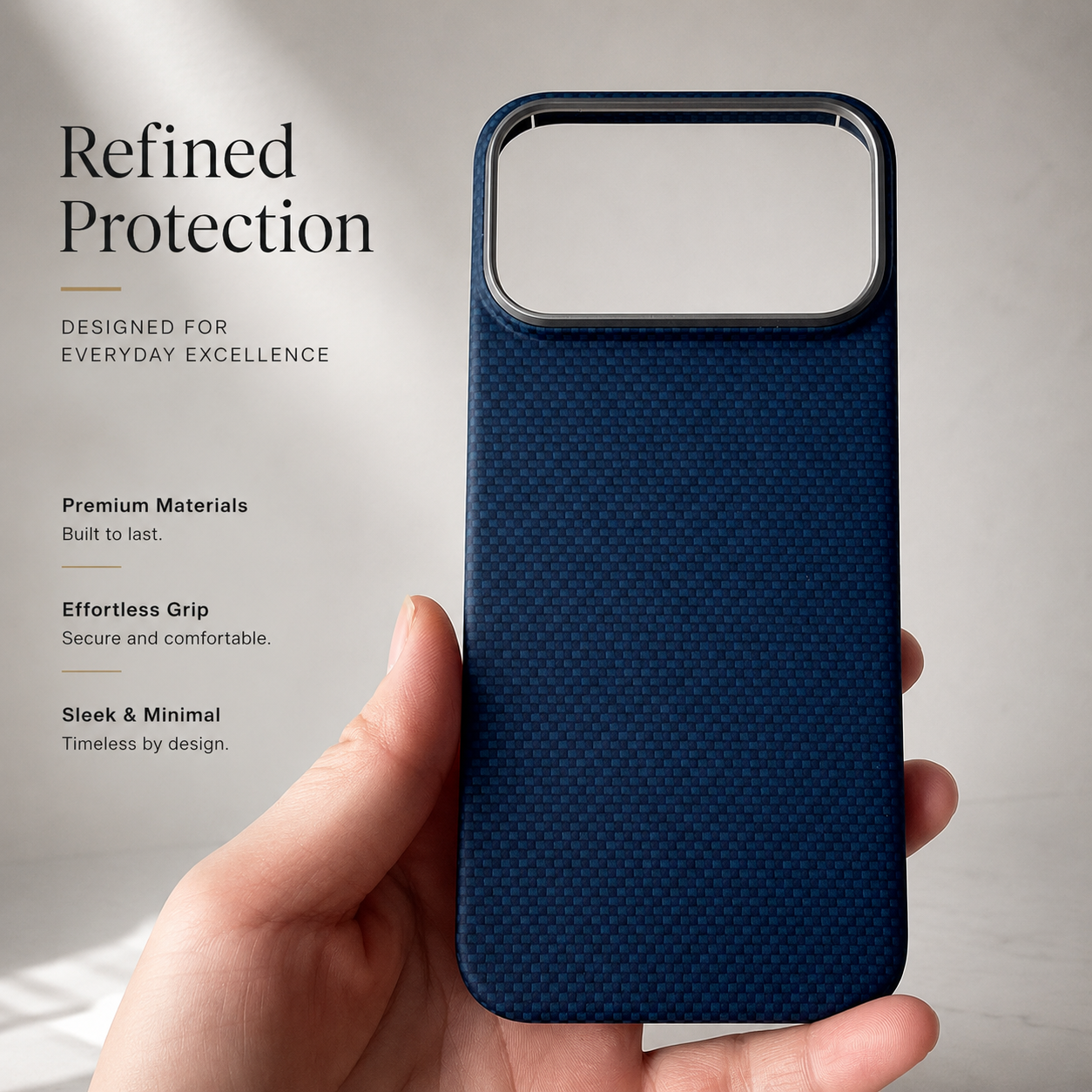 Premium iPhone Case MagSafe Compatible Aramid Carbon Fiber Kevlar Grade Ultra Thin Shockproof Protective Cover Washable Finish Slim Non Slip Design