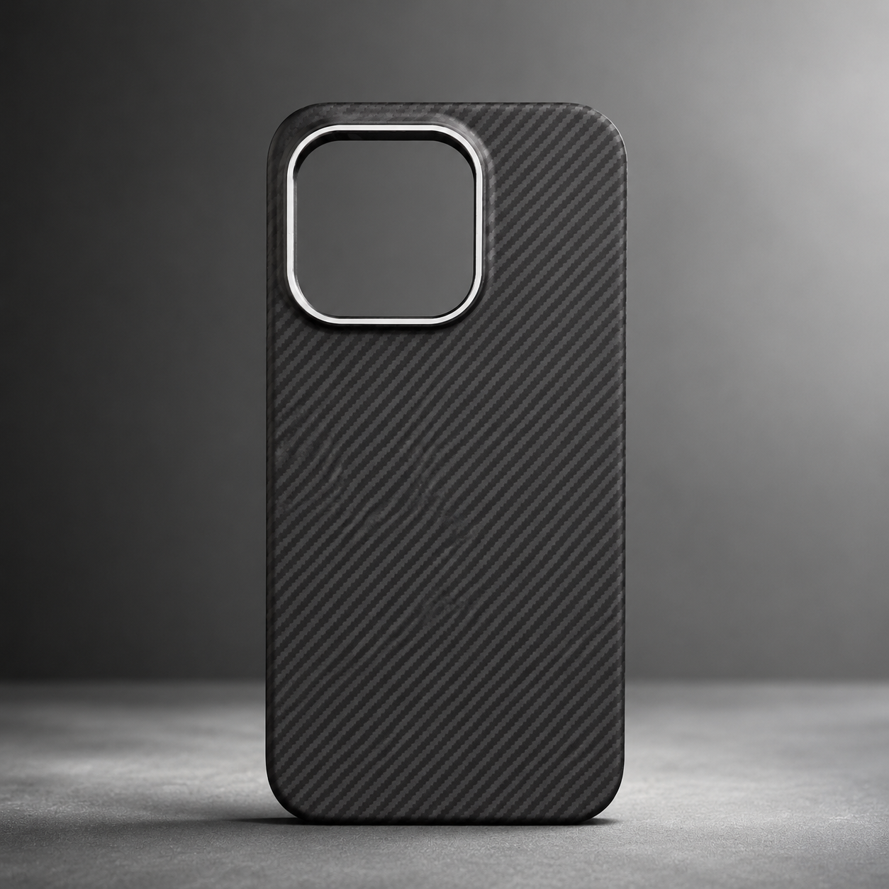 Premium iPhone Case MagSafe Compatible Aramid Carbon Fiber Ultra Lightweight Half Wrapped Protective Cover Scratch Resistant Slim Minimal Design