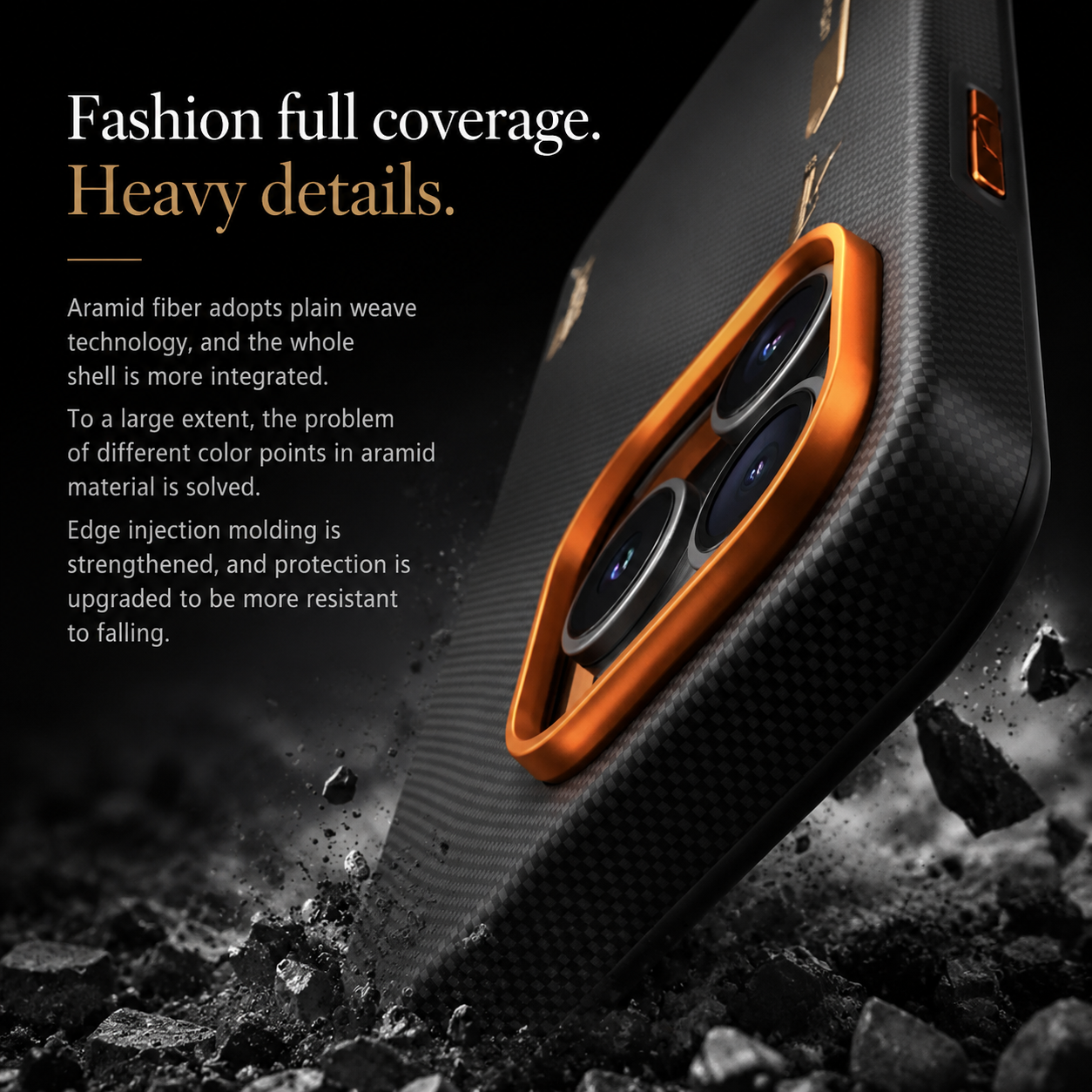 Premium iPhone Case MagSafe Compatible Aramid Fiber Cover Camera Lens Protection Shockproof Anti Fingerprint Anti Scratch Magnetic Half Wrapped Slim Design