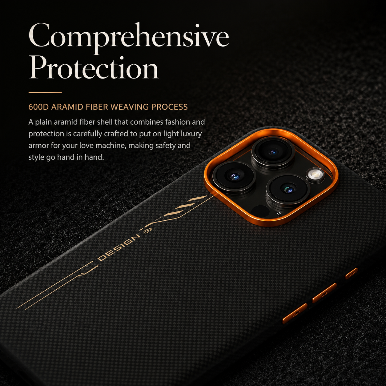 Premium iPhone Case MagSafe Compatible Aramid Fiber Cover Camera Lens Protection Shockproof Anti Fingerprint Anti Scratch Magnetic Half Wrapped Slim Design