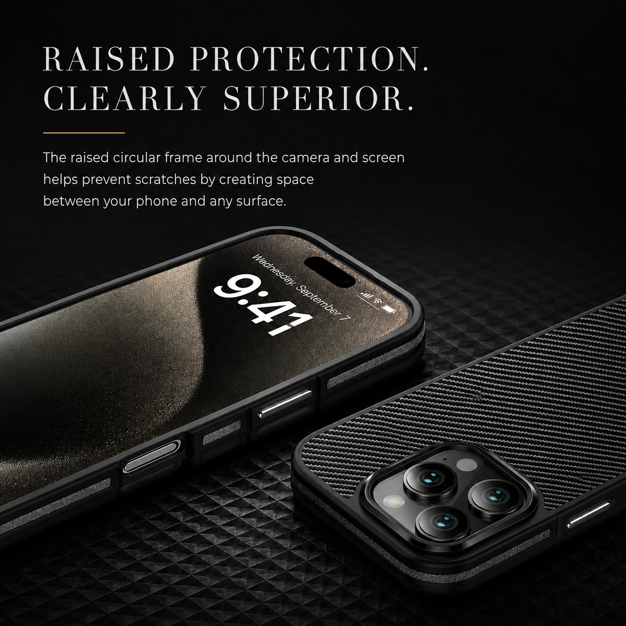 Premium iPhone Case MagSafe Compatible Aramid Fiber Cover Shockproof Anti Fingerprint Scratch Resistant Non Slip Grip Ultra Slim Lightweight Design