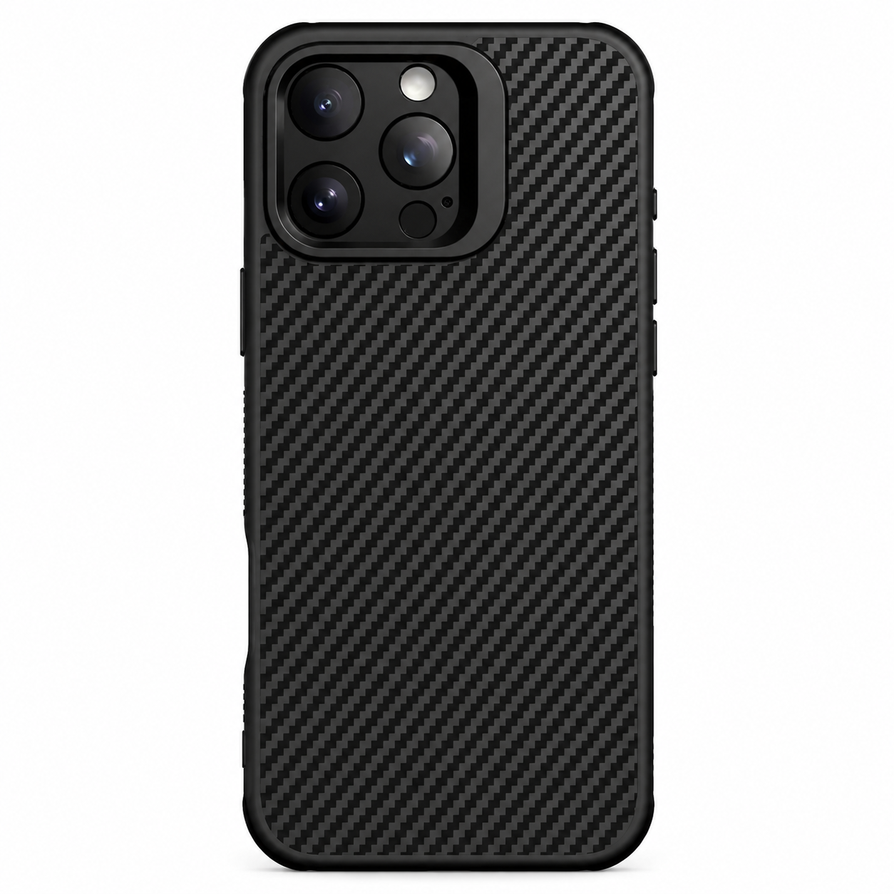 Premium iPhone Case MagSafe Compatible Aramid Fiber Kevlar Cover Camera Lens Protection Shockproof Anti Fingerprint Lightweight Ring Stand Design