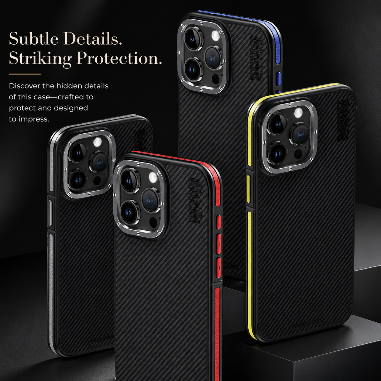 Premium iPhone Case MagSafe Compatible Aramid Fiber Protective Cover Shockproof Anti Scratch Anti Fingerprint Non Slip Grip Slim Lightweight Design