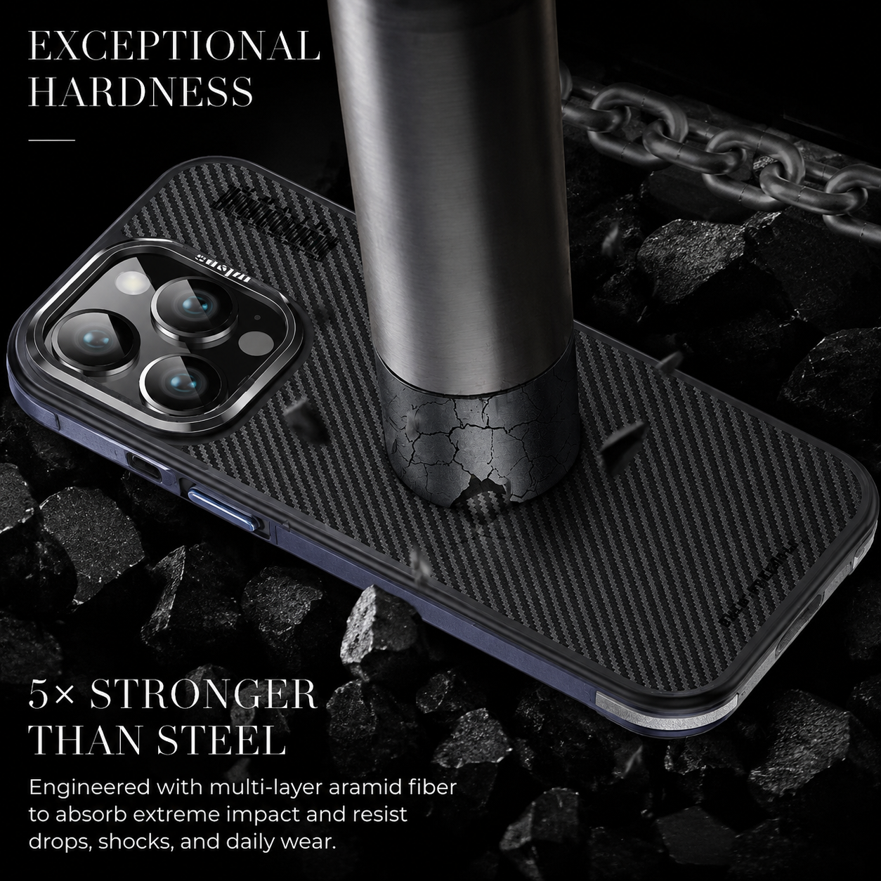 Premium iPhone Case MagSafe Compatible Aramid Fiber Protective Cover Shockproof Anti Scratch Anti Fingerprint Non Slip Grip Slim Lightweight Design