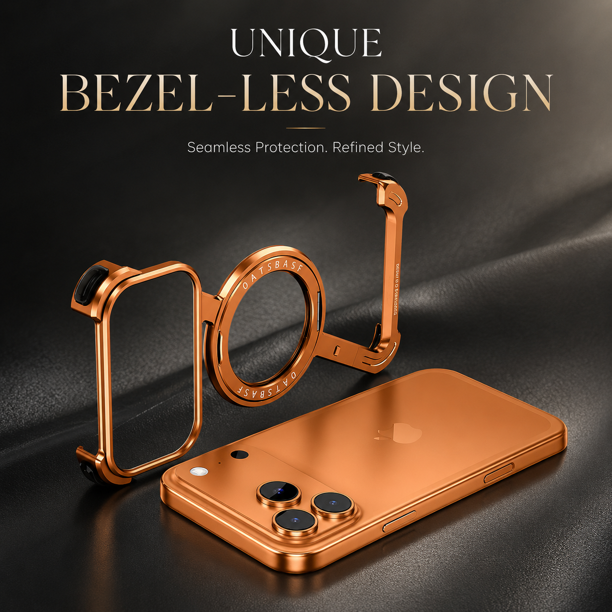 Premium iPhone Case MagSafe Compatible Aviation Aluminum Bumper with Rotatable Stand, Air Cushion Protection, Secure Grip and Shockproof Designs