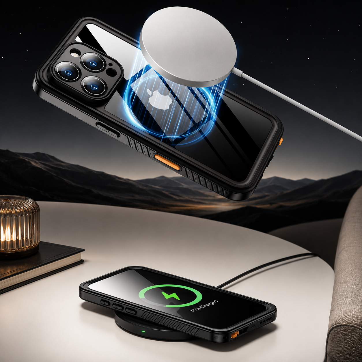 Premium iPhone Case MagSafe Compatible Built In Screen Protection Waterproof Protective Cover Shockproof Full Body Dustproof Design