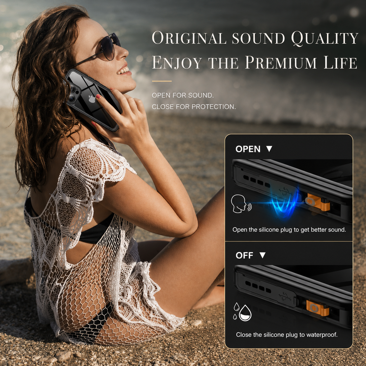 Premium iPhone Case MagSafe Compatible Built In Screen Protection Waterproof Protective Cover Shockproof Full Body Dustproof Design