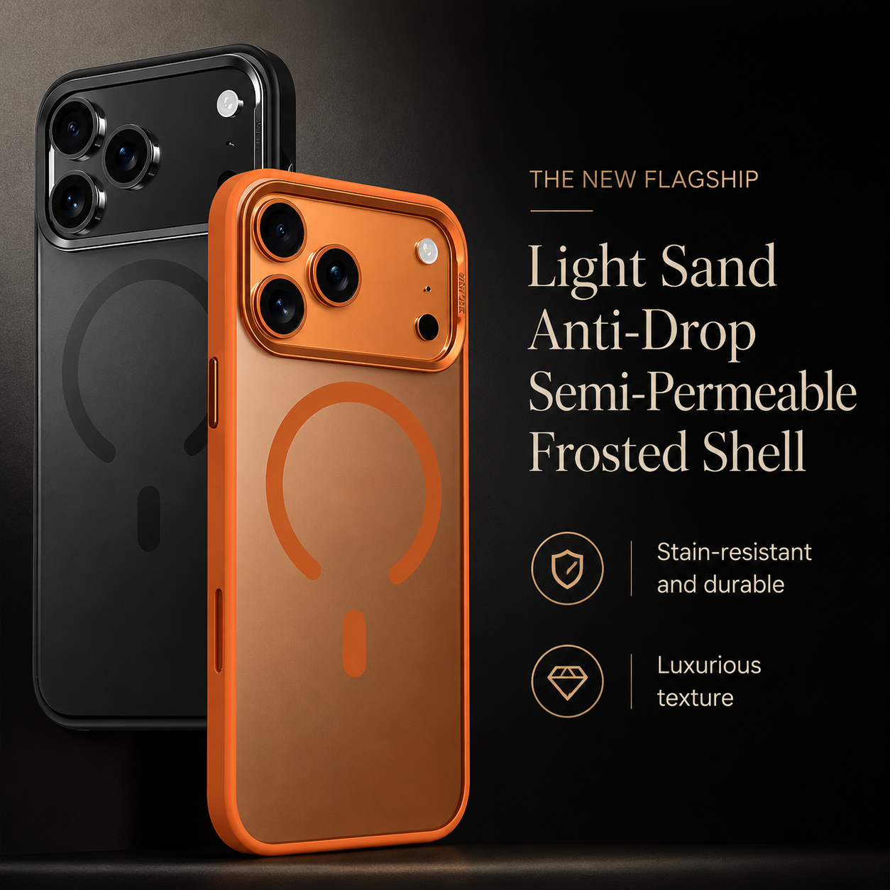 Premium iPhone Case MagSafe Compatible Camera Lens Protection Alloy Frame Cover Shockproof PC TPU Hybrid Design Anti Fingerprint Translucent Finish
