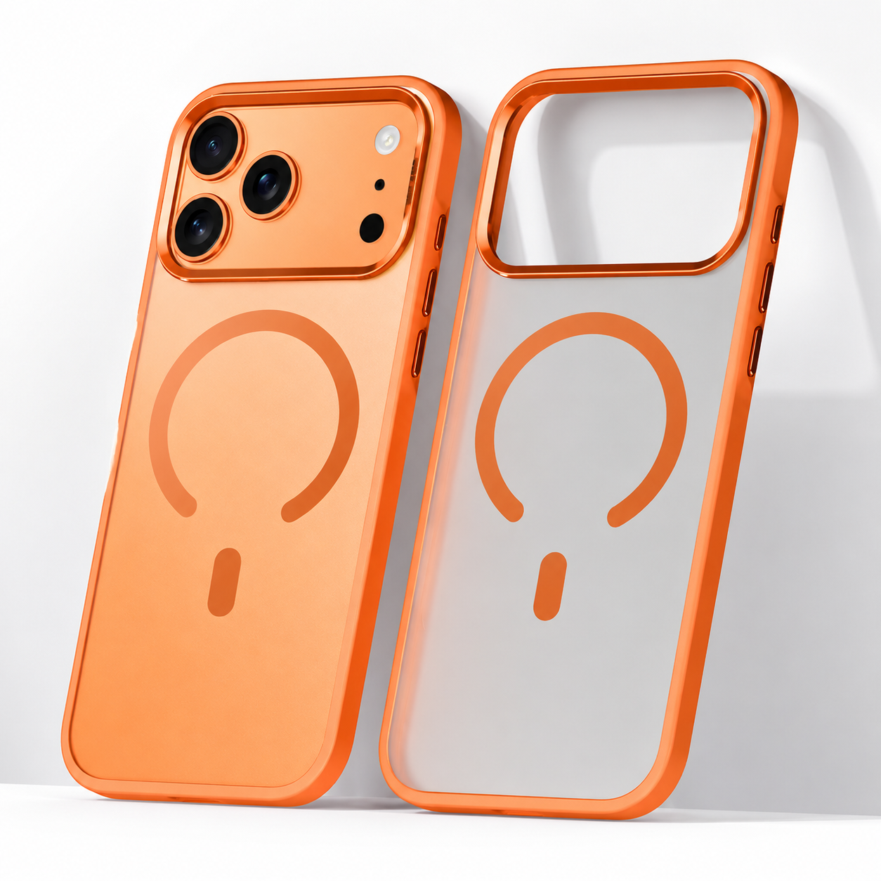 Premium iPhone Case MagSafe Compatible Camera Lens Protection Alloy Frame Cover Shockproof PC TPU Hybrid Design Anti Fingerprint Translucent Finish