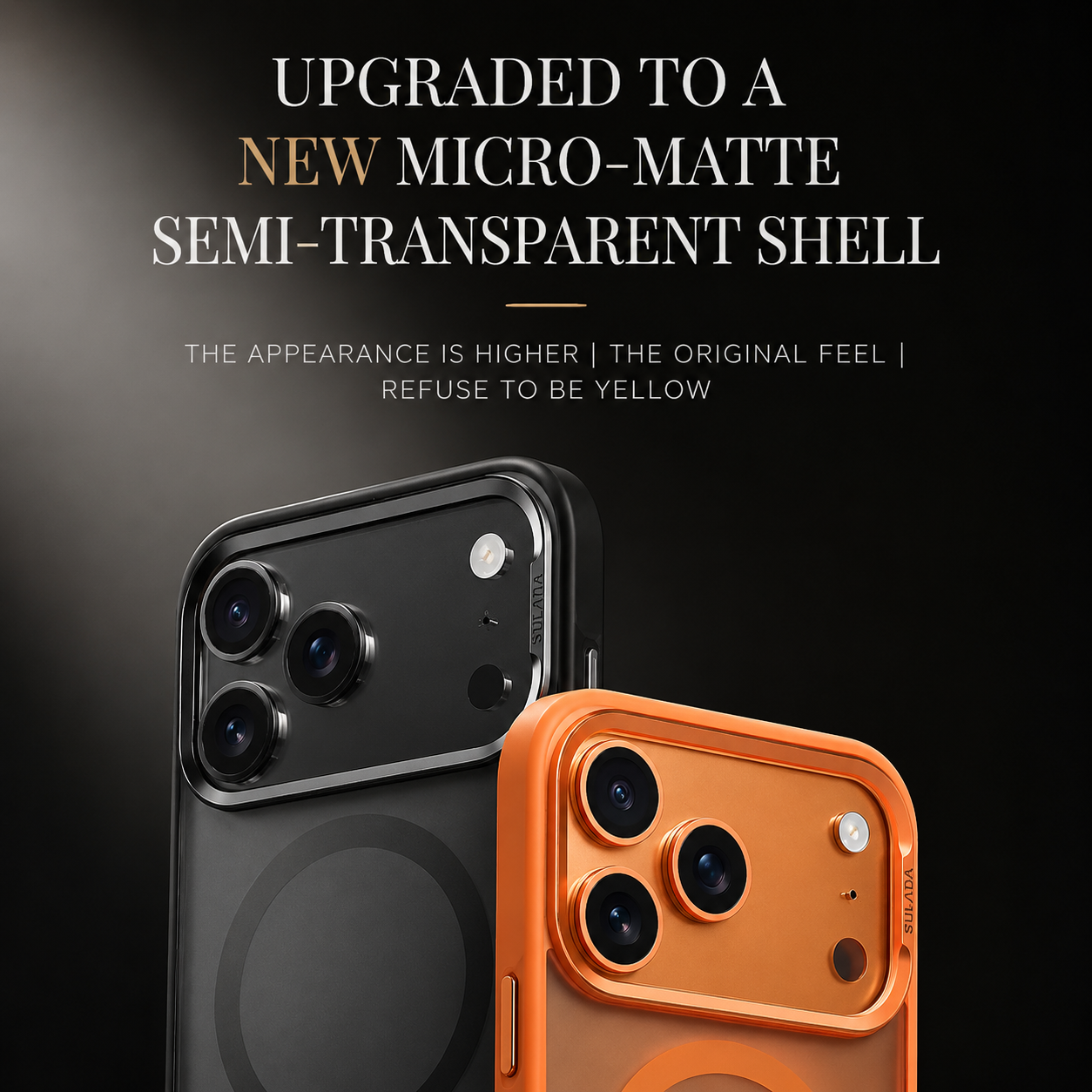Premium iPhone Case MagSafe Compatible Camera Lens Protection Alloy Frame Cover Shockproof PC TPU Hybrid Design Anti Fingerprint Translucent Finish