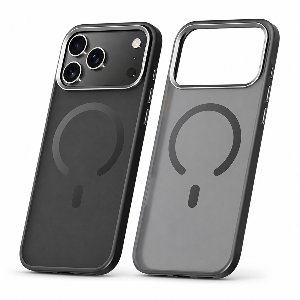 Premium iPhone Case MagSafe Compatible Camera Lens Protection Alloy Frame Cover Shockproof PC TPU Hybrid Design Anti Fingerprint Translucent Finish