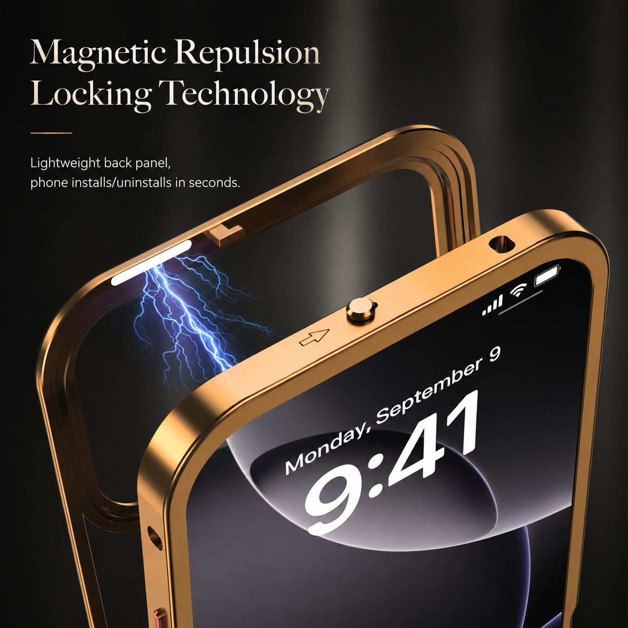 Premium iPhone Case MagSafe Compatible Camera Lens Protection Aluminum Alloy Magnetic Backplate Cover Frosted Anti Fingerprint Full Protection Design