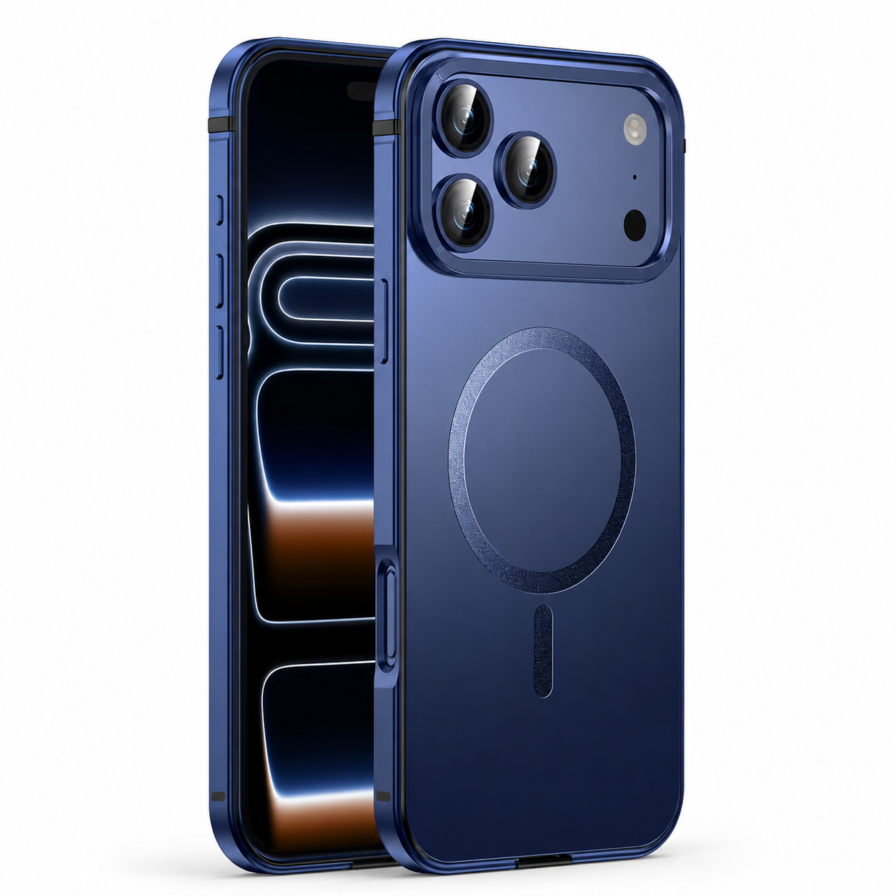 Premium iPhone Case MagSafe Compatible Camera Lens Protection Aluminum Alloy Magnetic Glass Shockproof Cover Anti Scratch Matte Wireless Charging Design