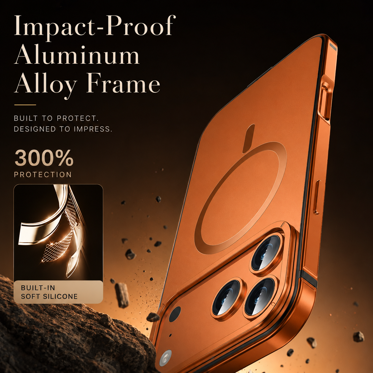 Premium iPhone Case MagSafe Compatible Camera Lens Protection Aluminum Alloy Magnetic Glass Shockproof Cover Anti Scratch Matte Wireless Charging Design