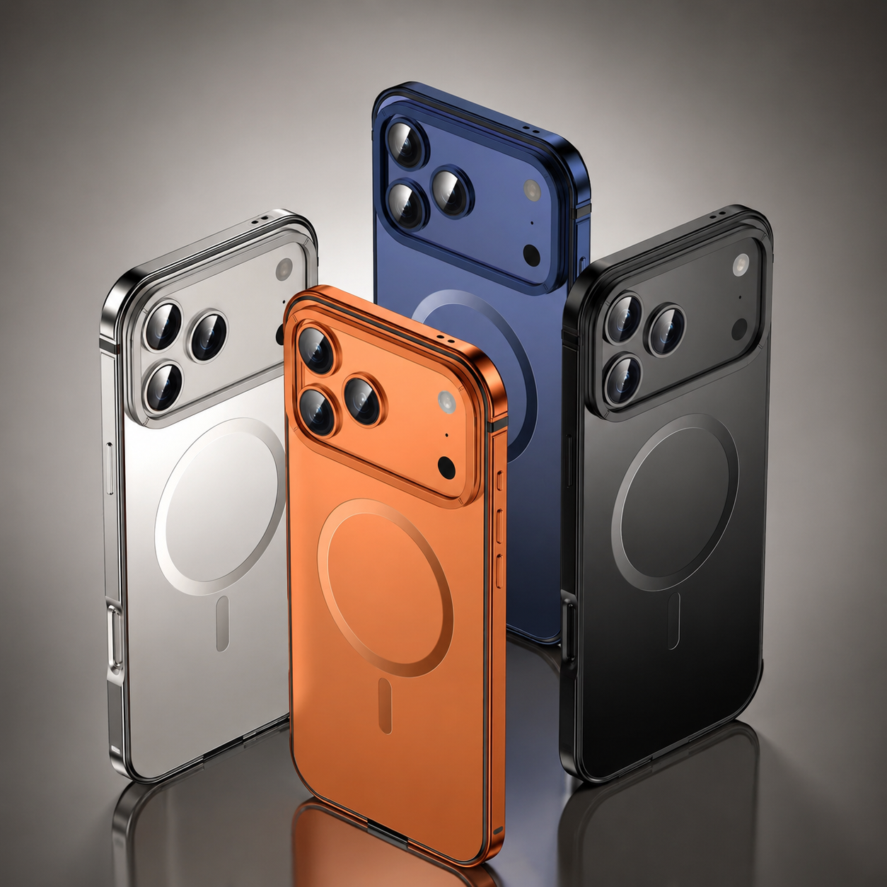 Premium iPhone Case MagSafe Compatible Camera Lens Protection Aluminum Alloy Shockproof Cover Magnetic Glass Guard Anti Scratch Matte Slim Design