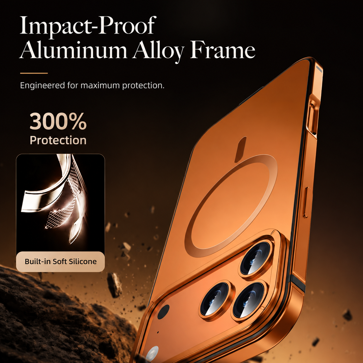 Premium iPhone Case MagSafe Compatible Camera Lens Protection Aluminum Alloy Shockproof Cover Magnetic Glass Guard Anti Scratch Matte Slim Design