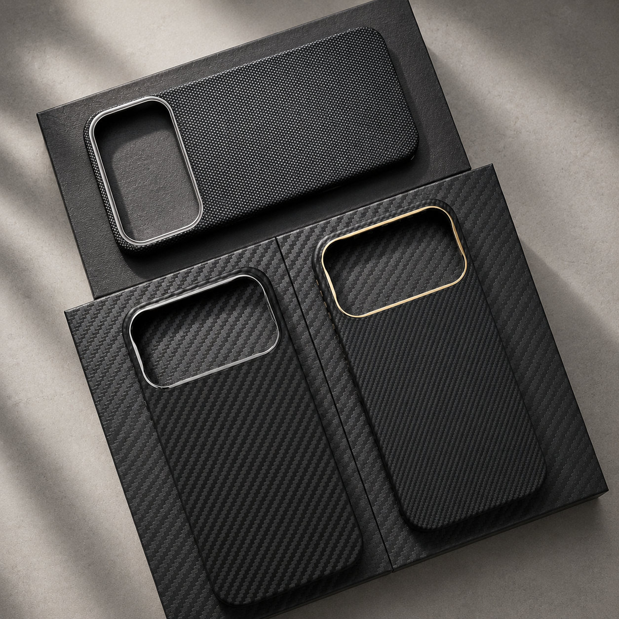 Premium iPhone Case MagSafe Compatible Camera Lens Protection Aramid Carbon Fiber Shockproof Cover Anti Scratch Ultra Thin Wireless Charging Design
