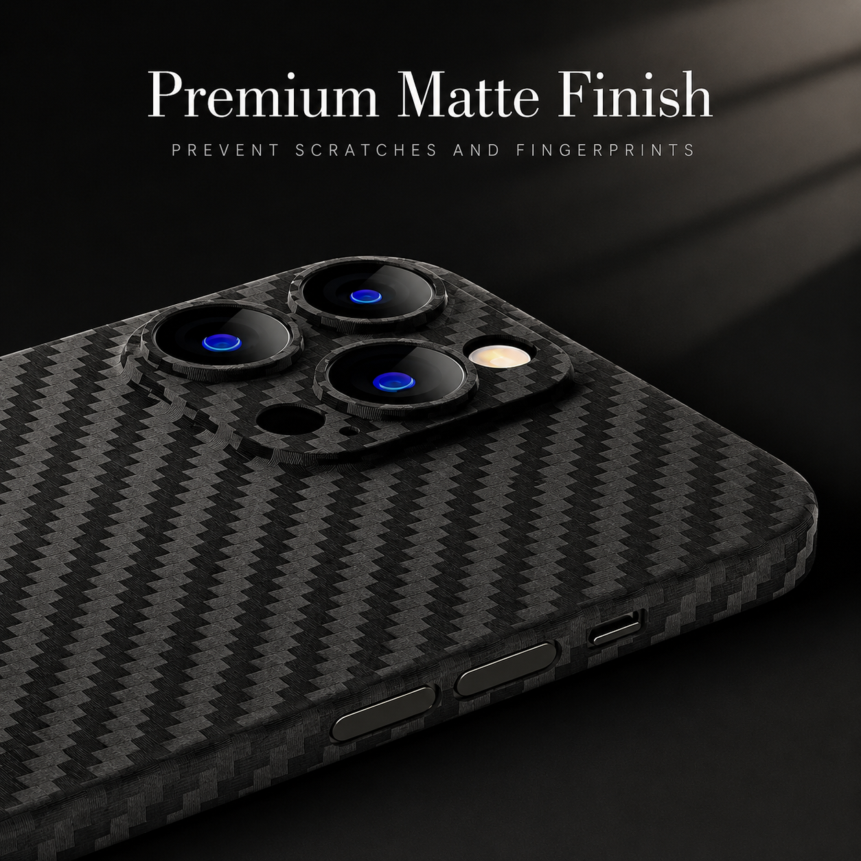 Premium iPhone Case MagSafe Compatible Camera Lens Protection Carbon Fiber Ultra Thin Protective Cover Anti Fingerprint Non Slip Design