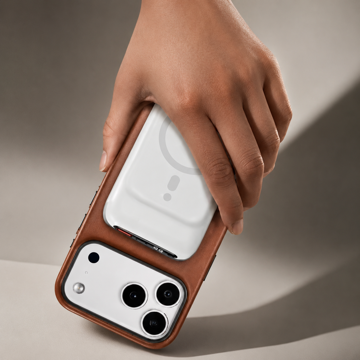 Premium iPhone Case MagSafe Compatible Camera Lens Protection Genuine Leather Shockproof Full Coverage Cover Anti Fingerprint Non Slip Wireless Charging Design