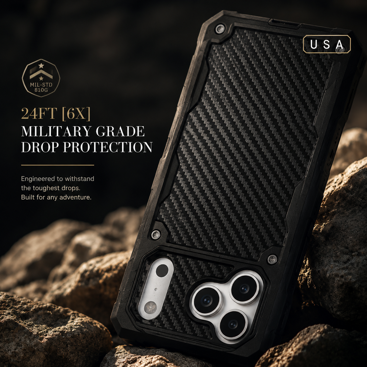 Premium iPhone Case MagSafe Compatible Camera Lens Protection Heavy Duty Cover Shockproof Rugged Protective Design Anti Fingerprint Non Slip Build