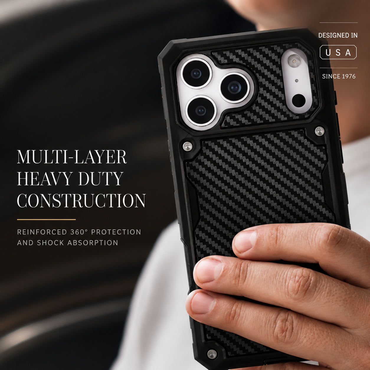 Premium iPhone Case MagSafe Compatible Camera Lens Protection Heavy Duty Cover Shockproof Rugged Protective Design Anti Fingerprint Non Slip Build