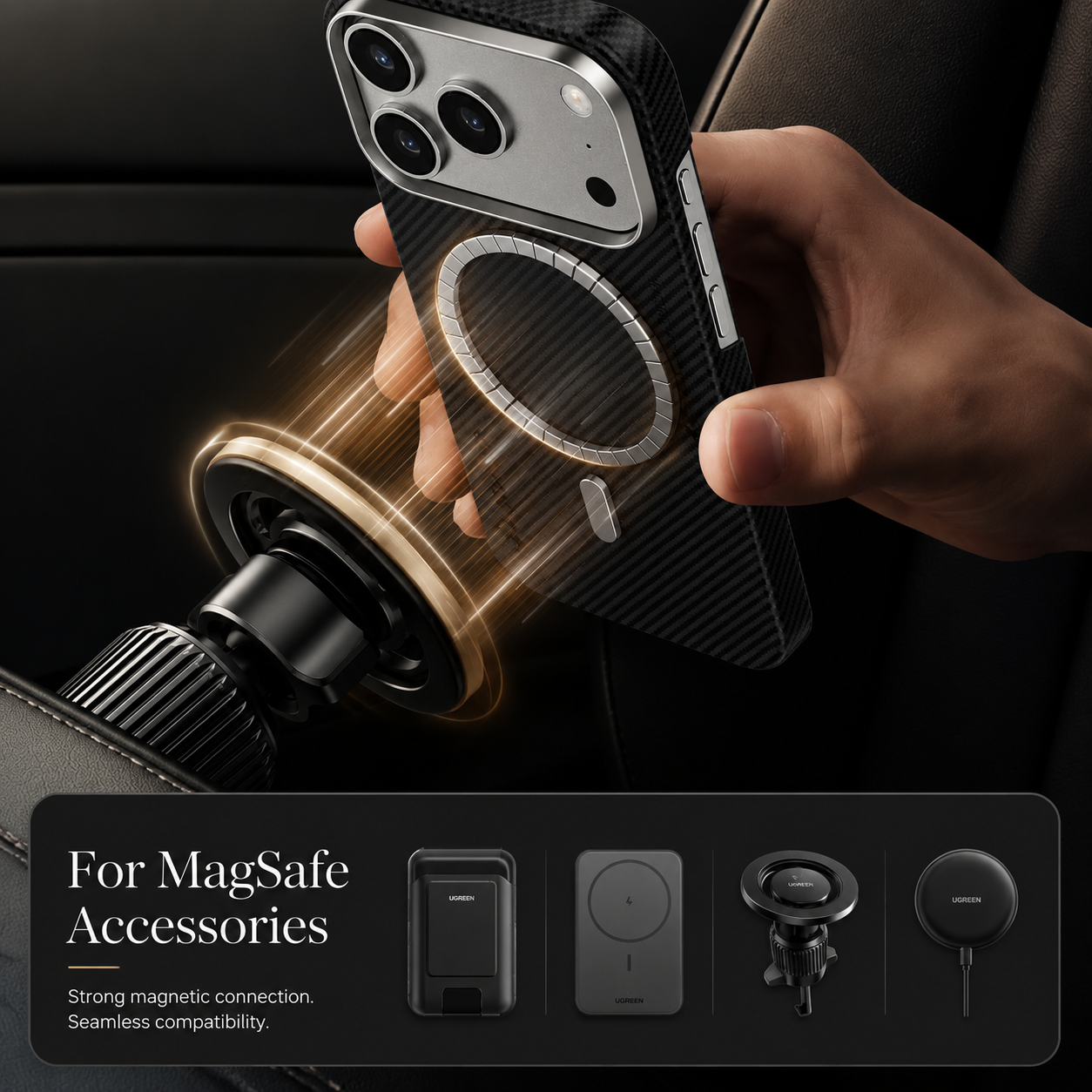 Premium iPhone Case MagSafe Compatible Camera Lens Protection Heavy Duty Cover Shockproof Rugged Protective Design Anti Fingerprint Non Slip Build