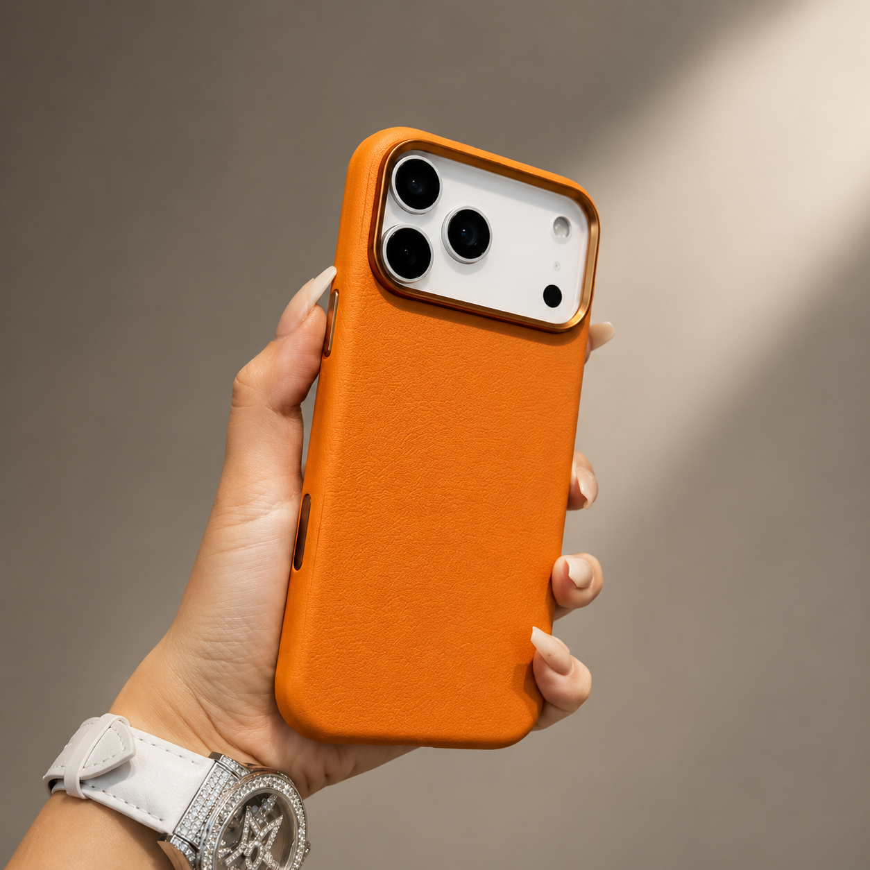 Premium iPhone Case MagSafe Compatible Camera Lens Protection Leather Magnetic Cover Full Protection Artificial Leather Anti Fingerprint Wireless Charging Design