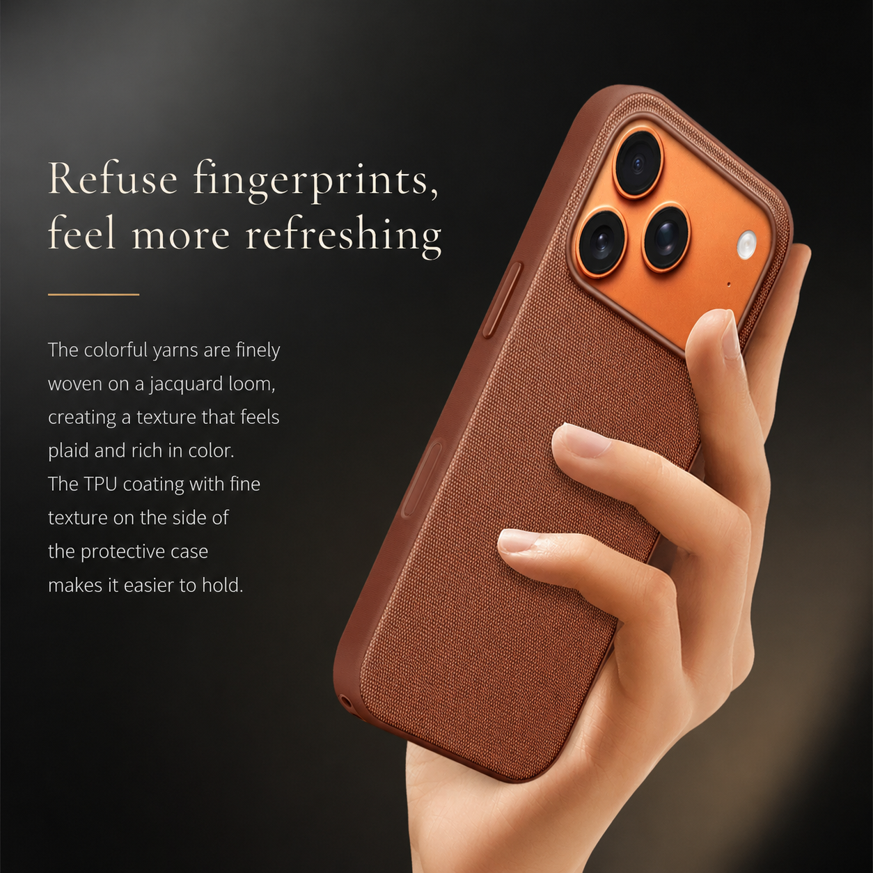 Premium iPhone Case MagSafe Compatible Camera Lens Protection Magnetic Business Cover Polyester Fiber Full Coverage Wireless Charging Design
