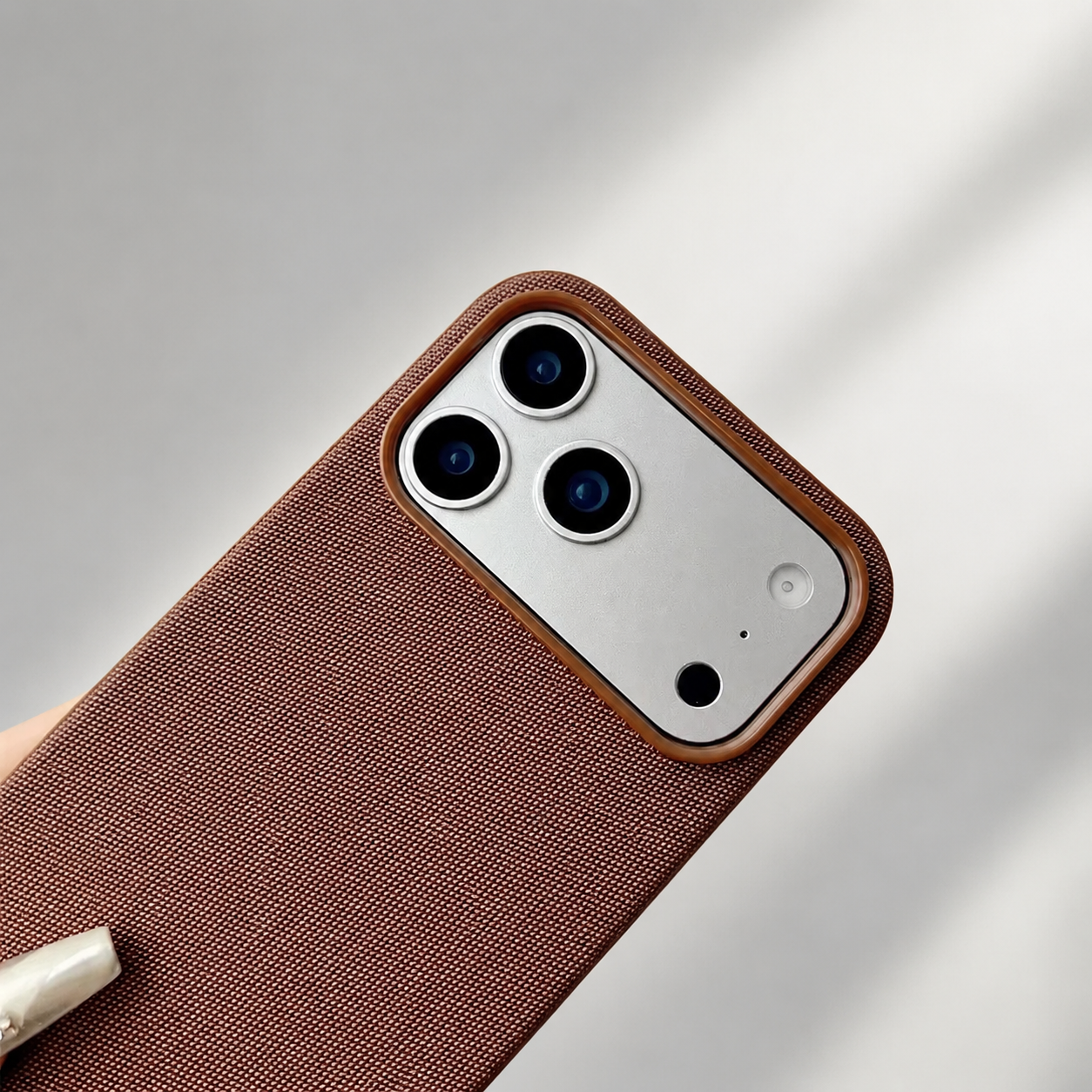 Premium iPhone Case MagSafe Compatible Camera Lens Protection Magnetic Business Cover Polyester Fiber Full Coverage Wireless Charging Design