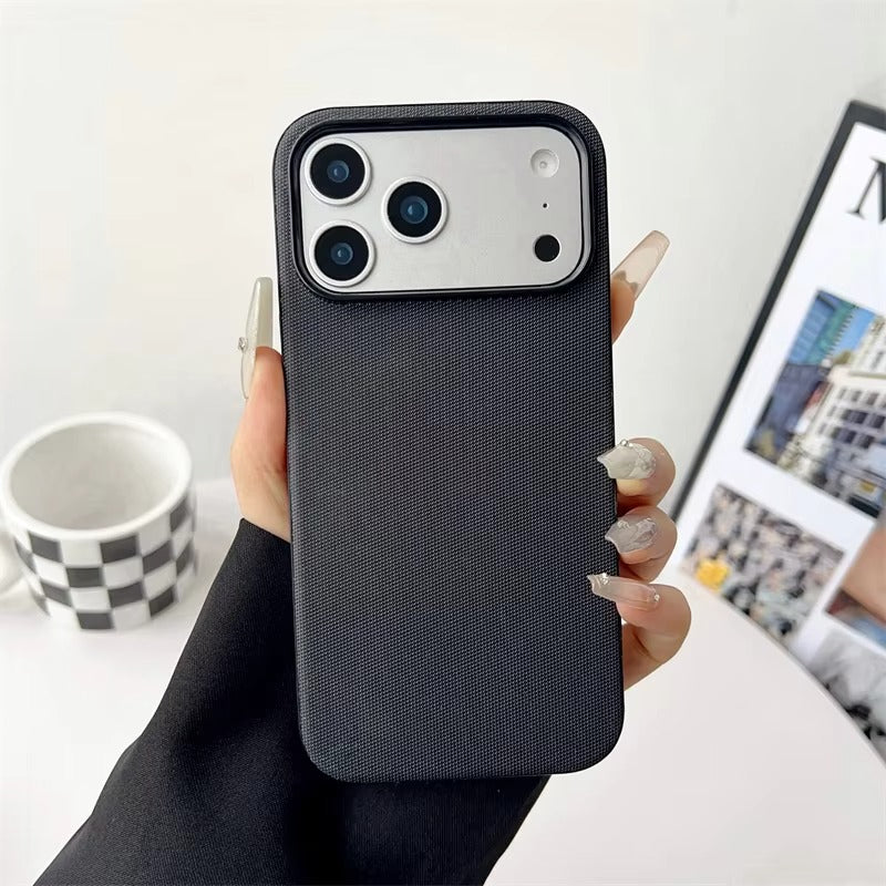 Premium iPhone Case MagSafe Compatible Camera Lens Protection Magnetic Business Cover Polyester Fiber Full Coverage Wireless Charging Design