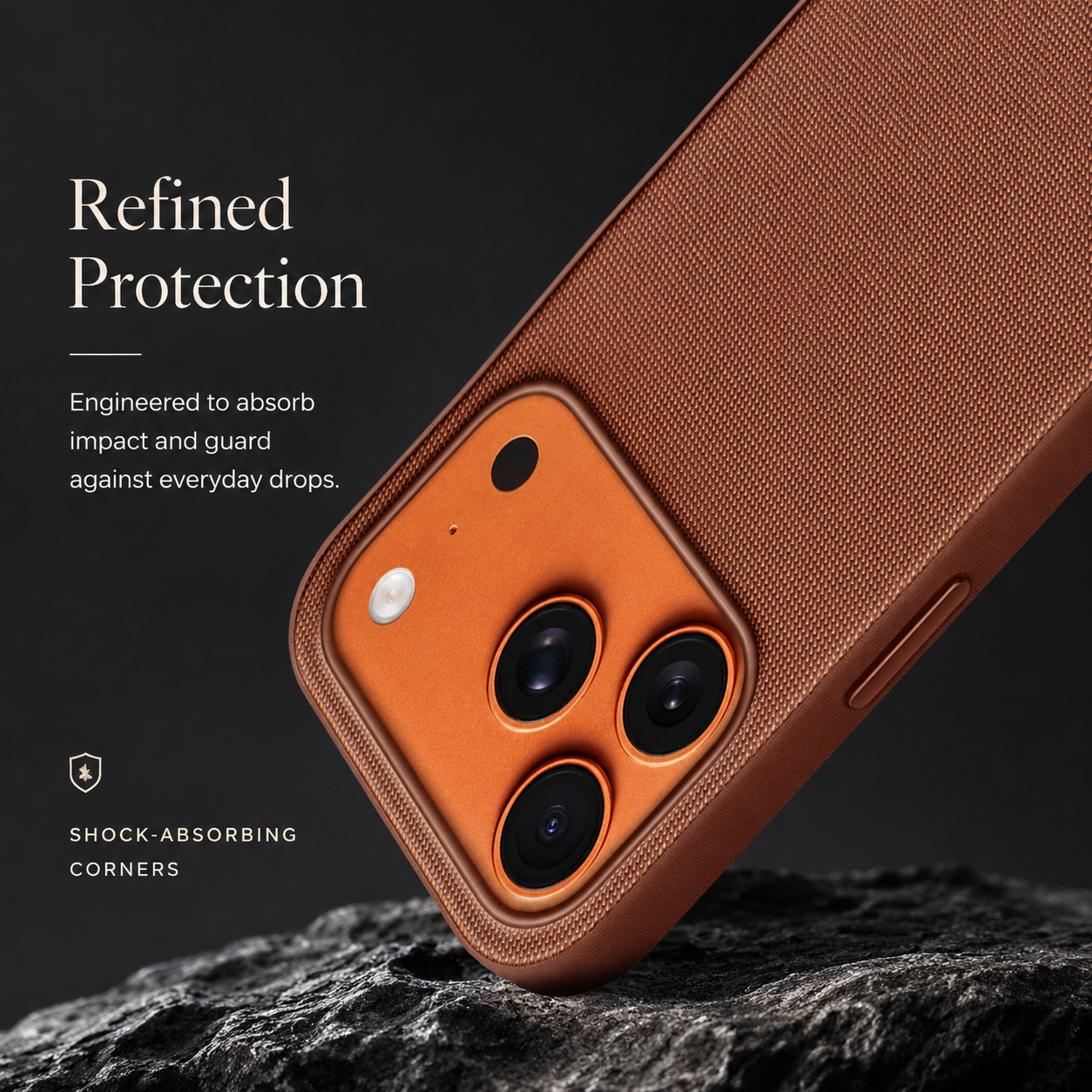 Premium iPhone Case MagSafe Compatible Camera Lens Protection Magnetic Business Cover Polyester Fiber Full Coverage Wireless Charging Design
