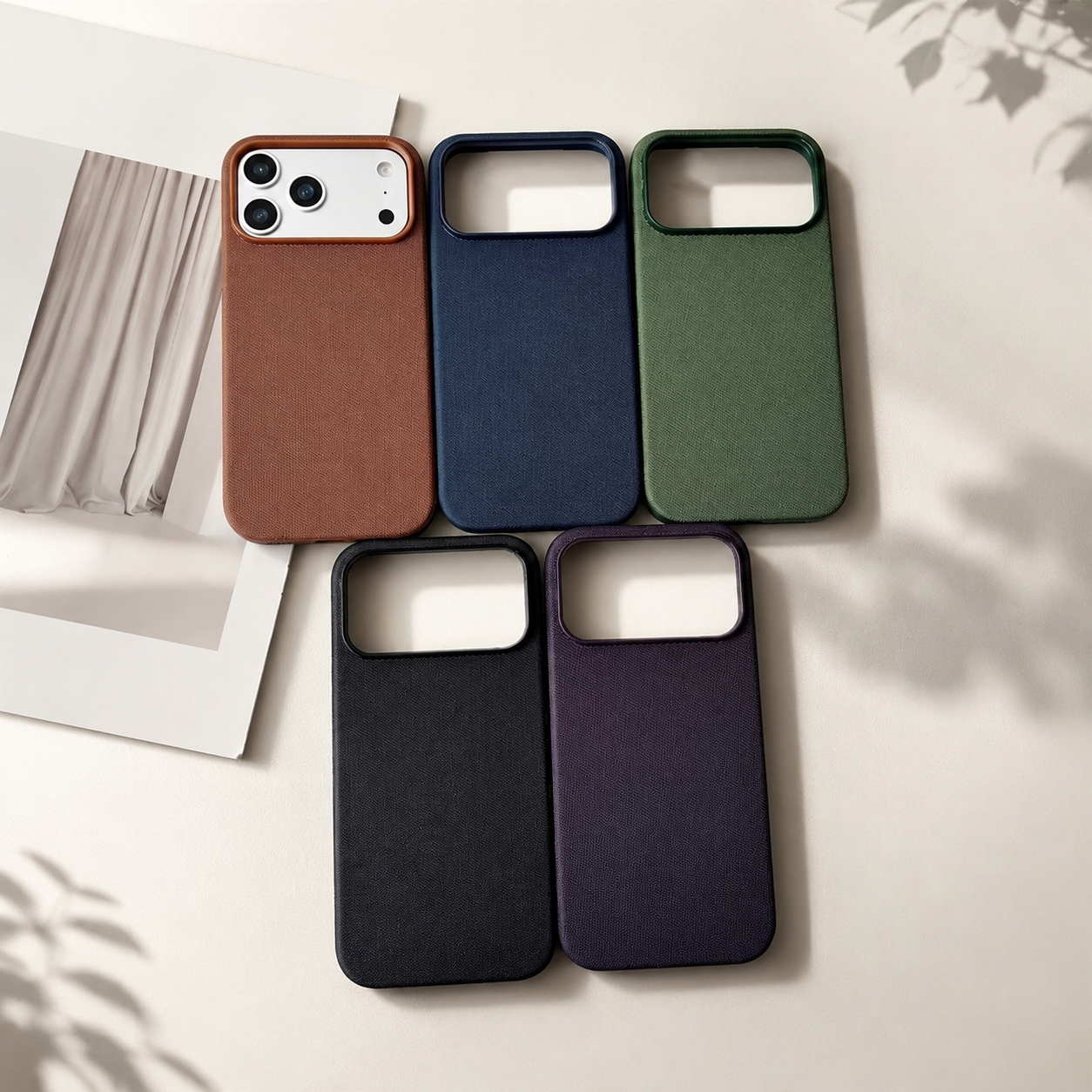 Premium iPhone Case MagSafe Compatible Camera Lens Protection Magnetic Business Cover Polyester Fiber Full Coverage Wireless Charging Design