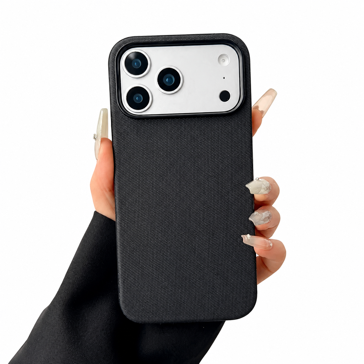 Premium iPhone Case MagSafe Compatible Camera Lens Protection Magnetic Business Cover Polyester Fiber Full Coverage Wireless Charging Design