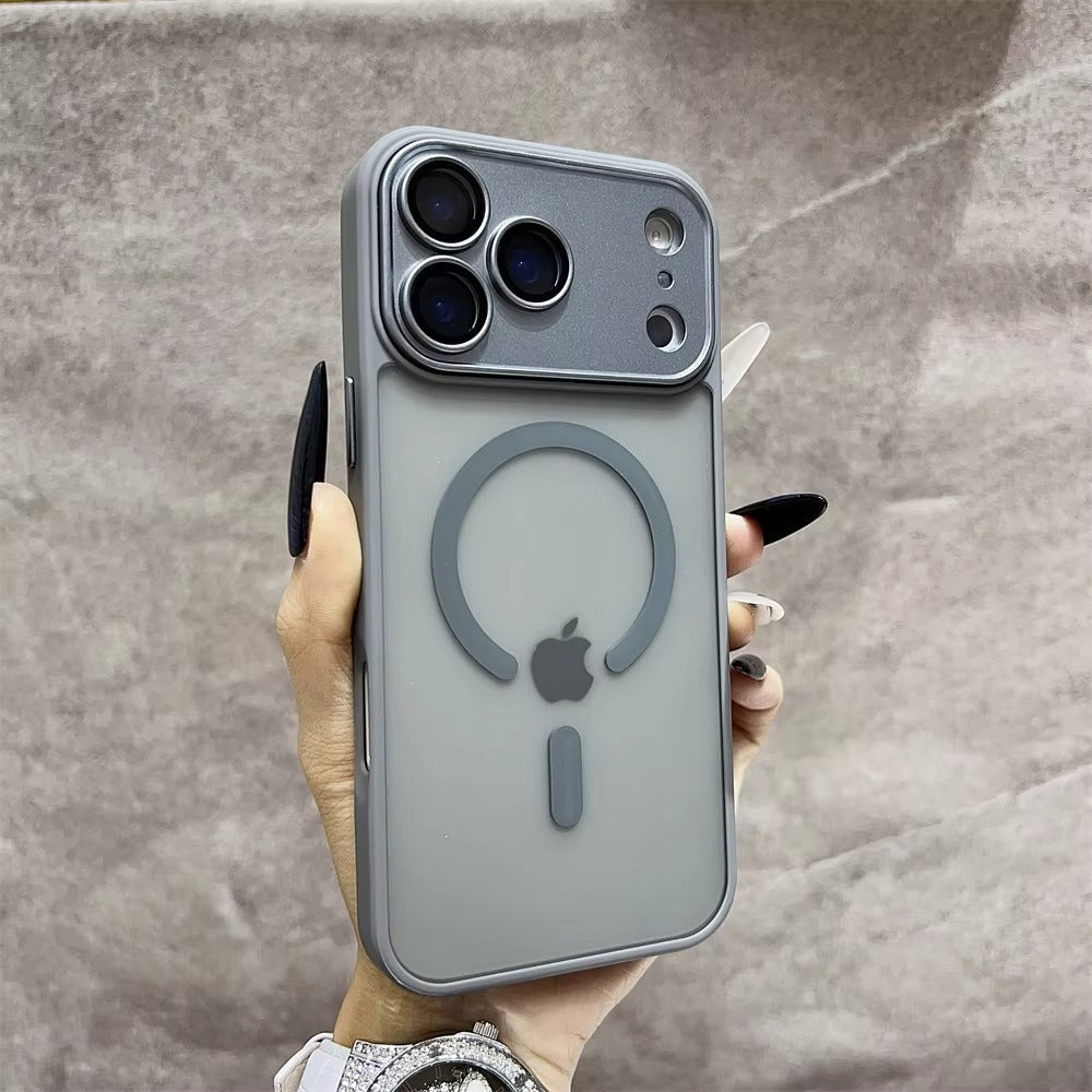 Premium iPhone Case MagSafe Compatible Camera Lens Protection Matte Translucent Cover Shockproof PC TPU Hybrid Design Anti Fingerprint Wireless Charging