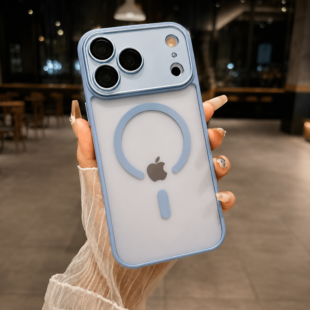 Premium iPhone Case MagSafe Compatible Camera Lens Protection Matte Translucent Cover Shockproof PC TPU Hybrid Design Anti Fingerprint Wireless Charging
