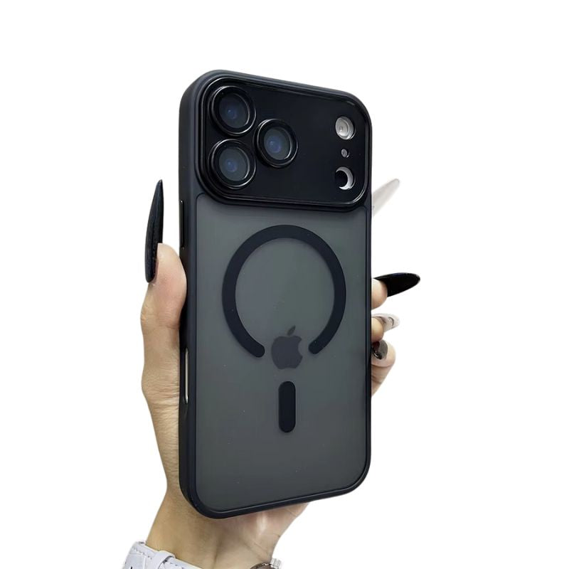 Premium iPhone Case MagSafe Compatible Camera Lens Protection Matte Translucent Cover Shockproof PC TPU Hybrid Design Anti Fingerprint Wireless Charging