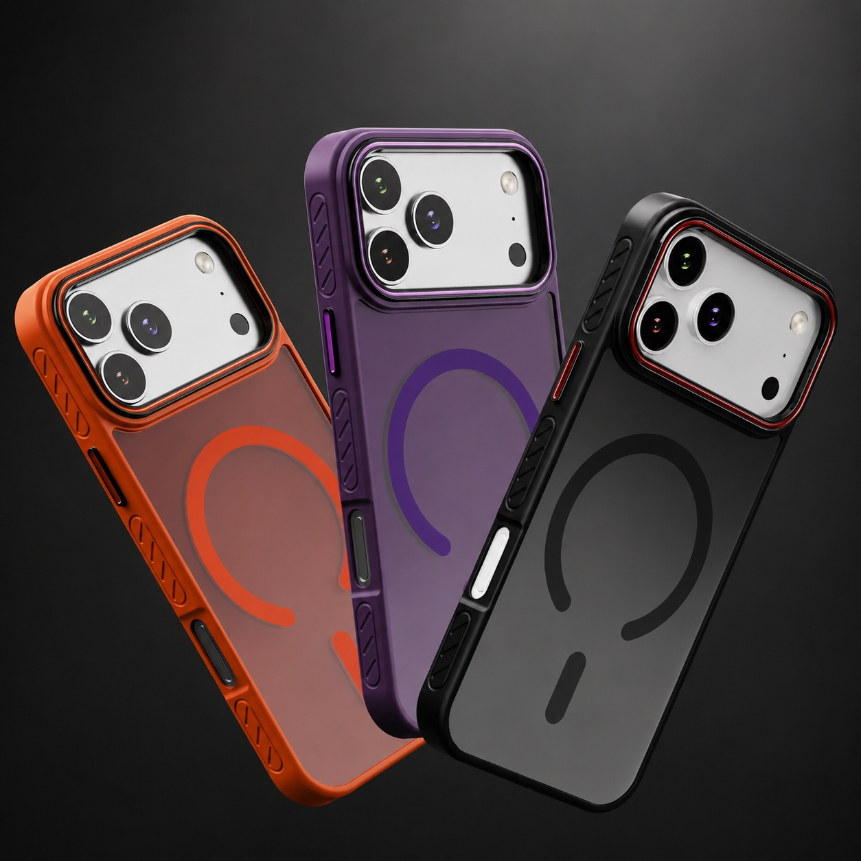 Premium iPhone Case MagSafe Compatible Camera Lens Protection Matte Transparent Cover Shockproof PC TPU Hybrid Design Anti Fingerprint Wireless Charging