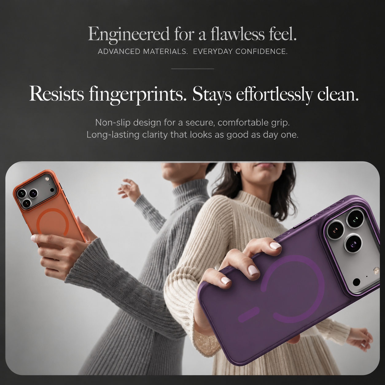 Premium iPhone Case MagSafe Compatible Camera Lens Protection Matte Transparent Cover Shockproof PC TPU Hybrid Design Anti Fingerprint Wireless Charging