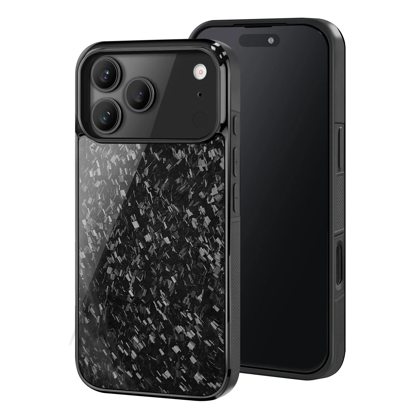 Premium iPhone Case MagSafe Compatible Camera Lens Protection Real Forged Carbon Fiber Shockproof TPU Cover Non Slip Wireless Charging Design