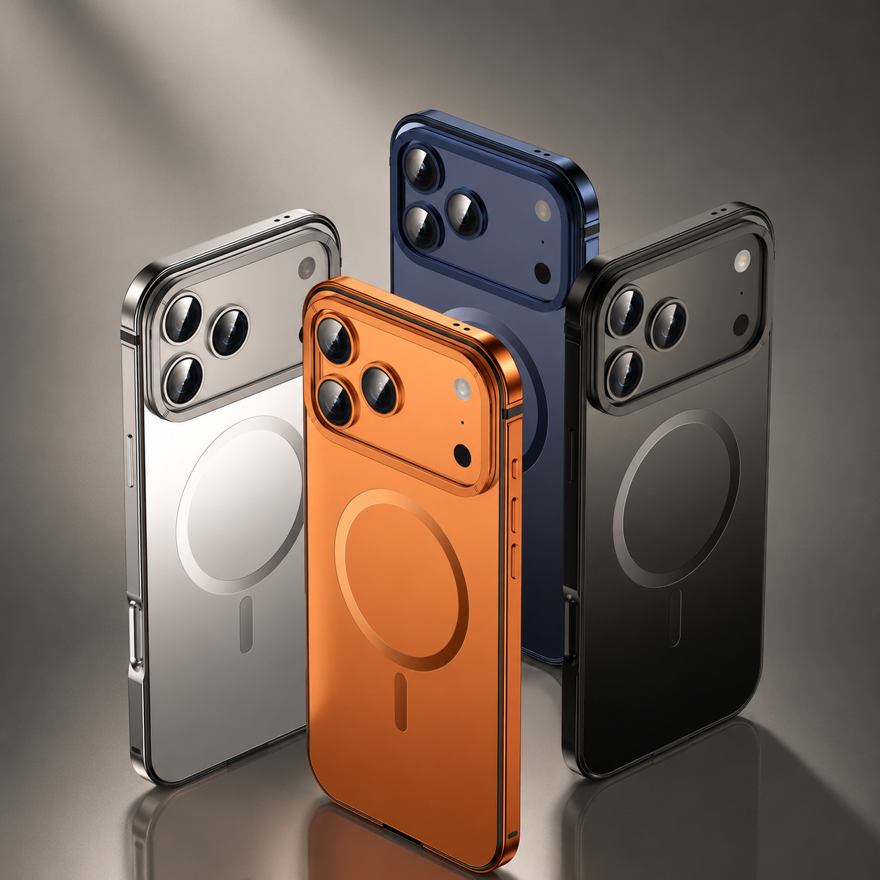 Premium iPhone Case MagSafe Compatible Camera Lens Protection Shockproof Cover Aluminum Alloy Magnetic Glass Wireless Charging Anti Scratch Matte Design