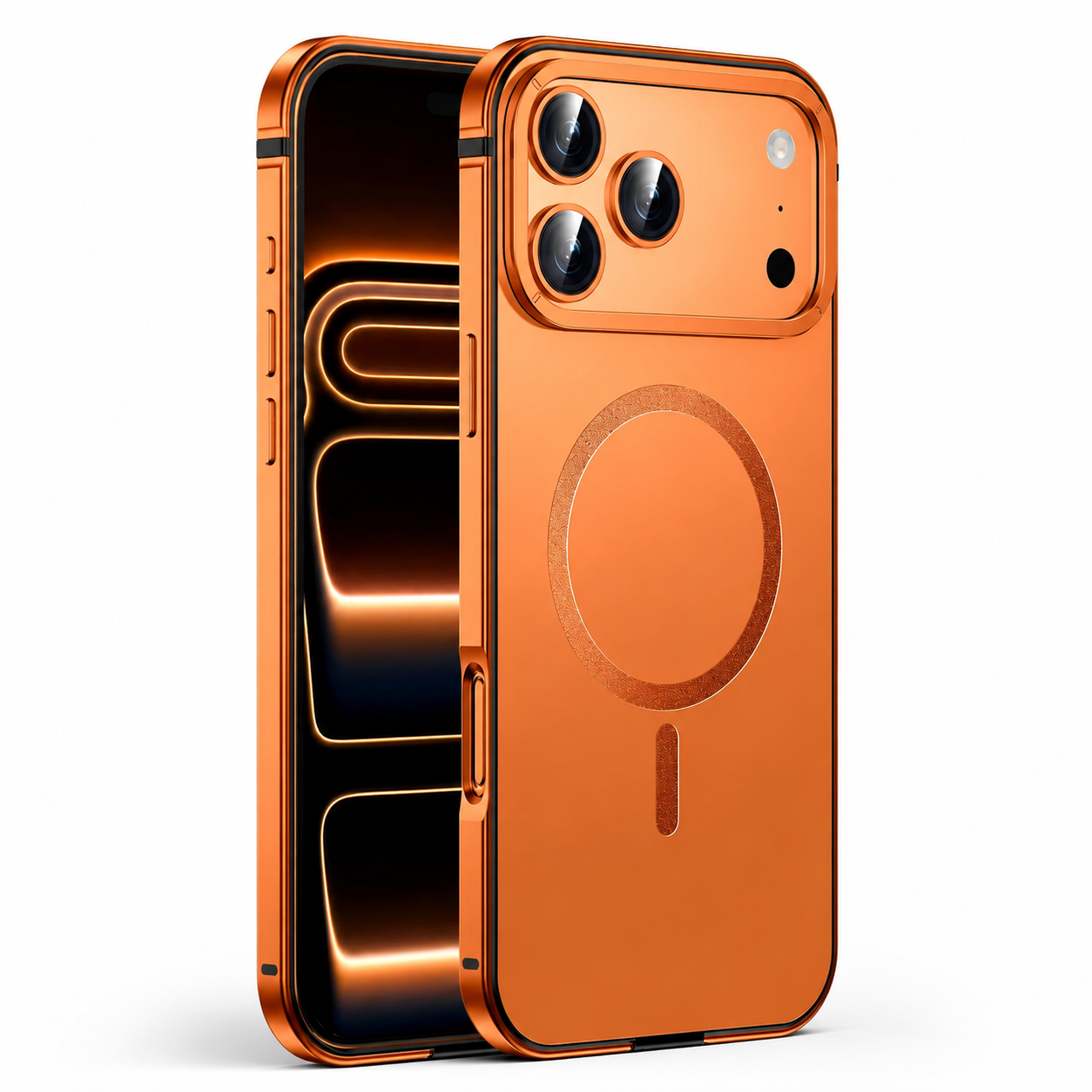 Premium iPhone Case MagSafe Compatible Camera Lens Protection Shockproof Cover Aluminum Alloy Magnetic Glass Wireless Charging Anti Scratch Matte Design