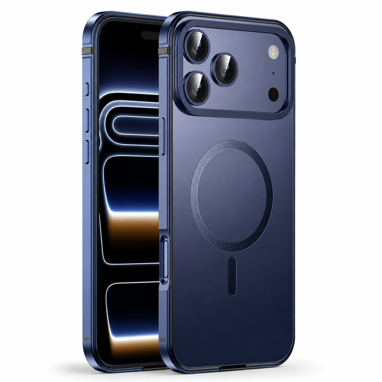 Premium iPhone Case MagSafe Compatible Camera Lens Protection Shockproof Cover Aluminum Alloy Magnetic Glass Wireless Charging Anti Scratch Matte Design