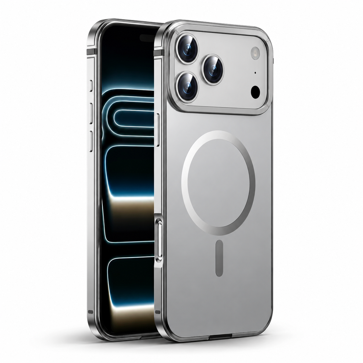Premium iPhone Case MagSafe Compatible Camera Lens Protection Shockproof Cover Aluminum Alloy Magnetic Glass Wireless Charging Anti Scratch Matte Design