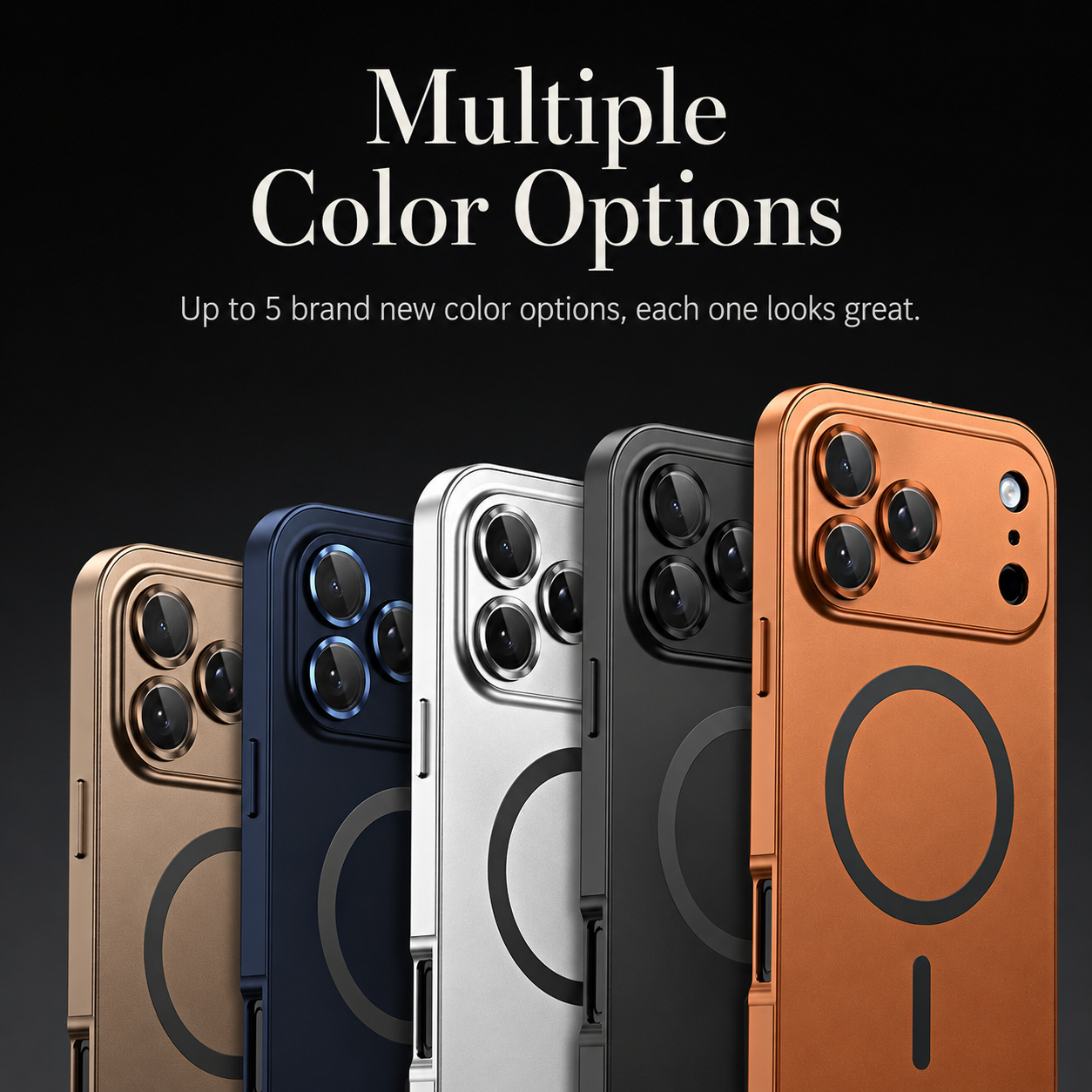 Premium iPhone Case MagSafe Compatible Camera Lens Protection Shockproof Cover Aluminum Alloy Magnetic Wireless Charging Full Coverage Matte Anti Fingerprint Design