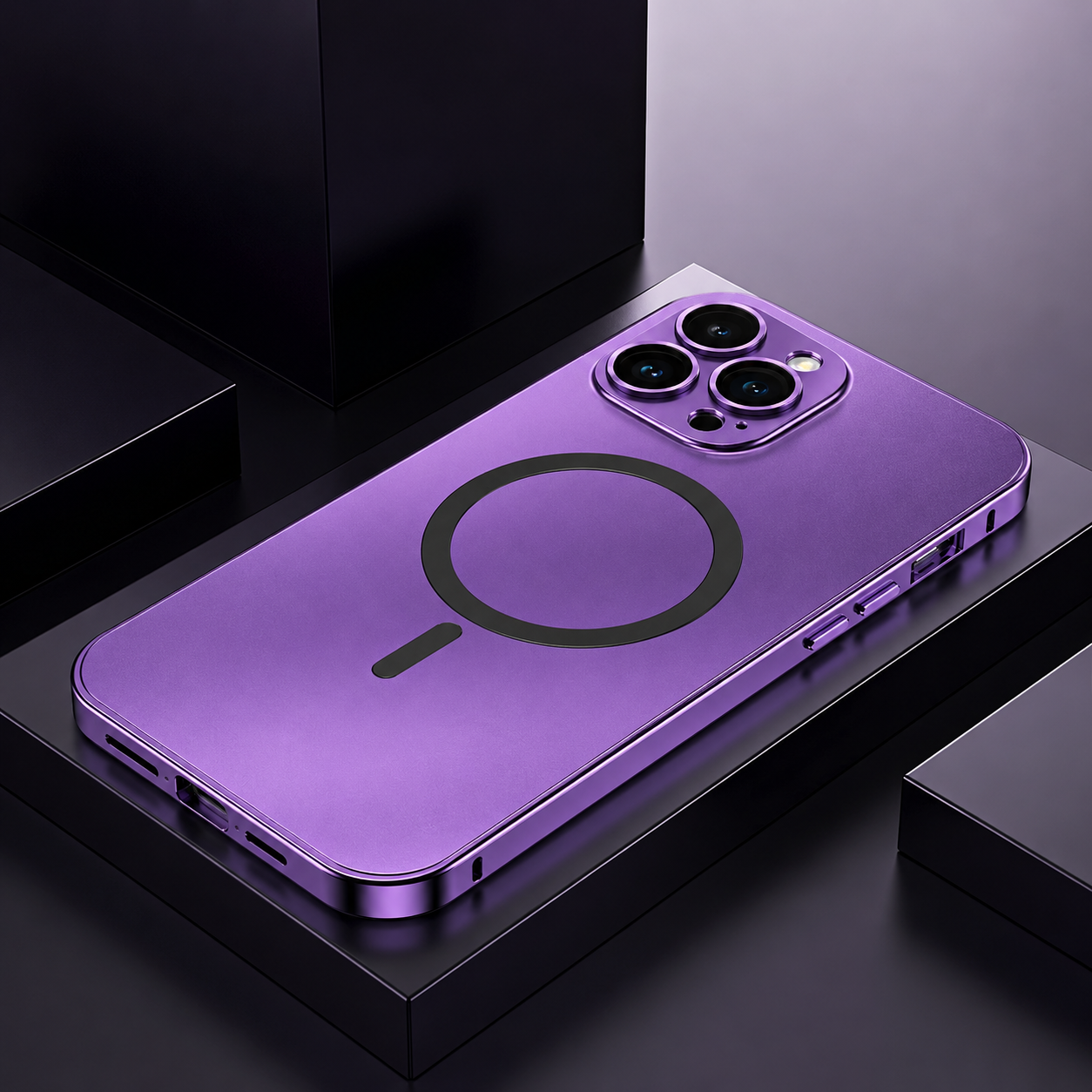 Premium iPhone Case MagSafe Compatible Camera Lens Protection Shockproof Cover Aluminum Alloy Magnetic Wireless Charging Full Coverage Matte Anti Fingerprint Design