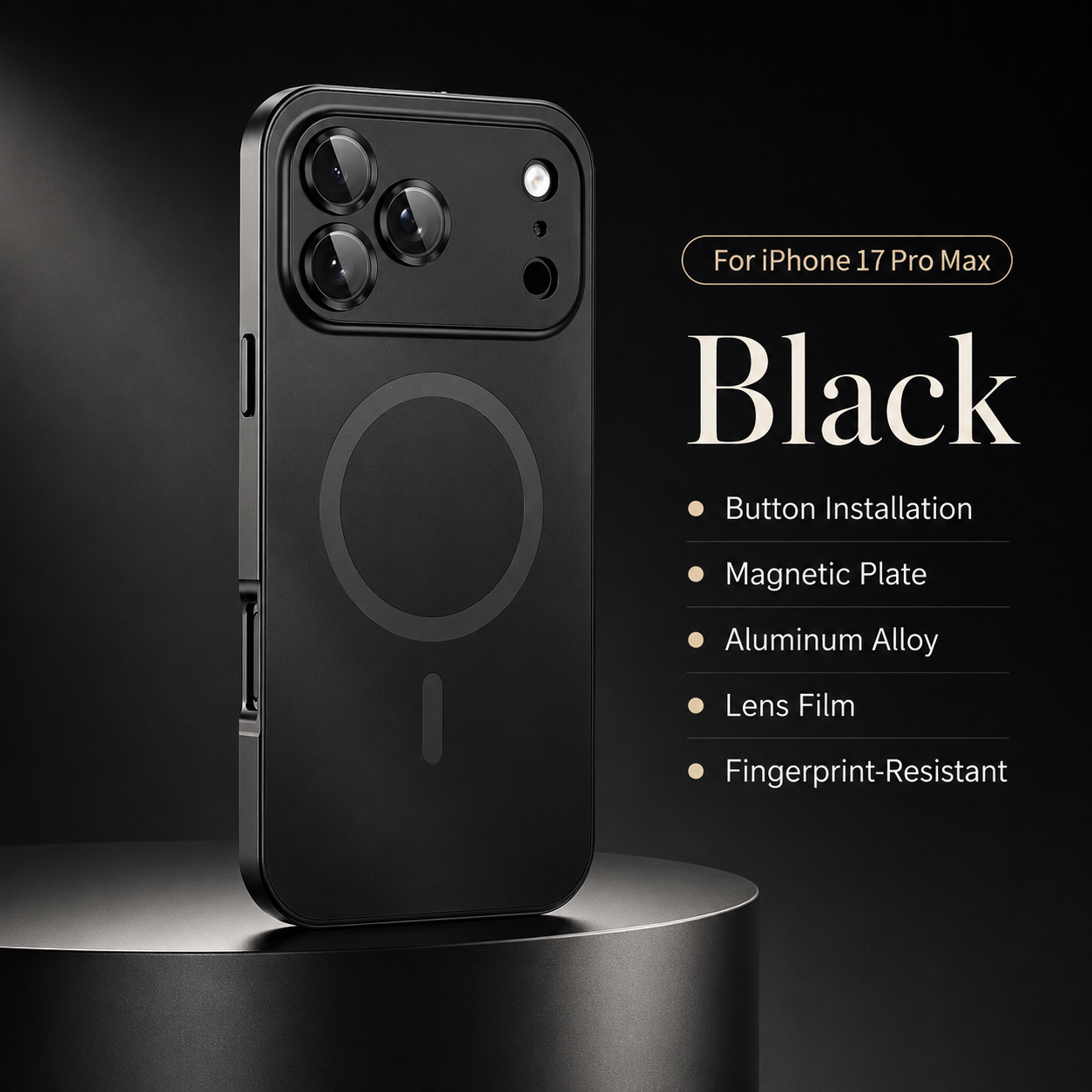 Premium iPhone Case MagSafe Compatible Camera Lens Protection Shockproof Cover Aluminum Alloy Magnetic Wireless Charging Full Coverage Matte Anti Fingerprint Design