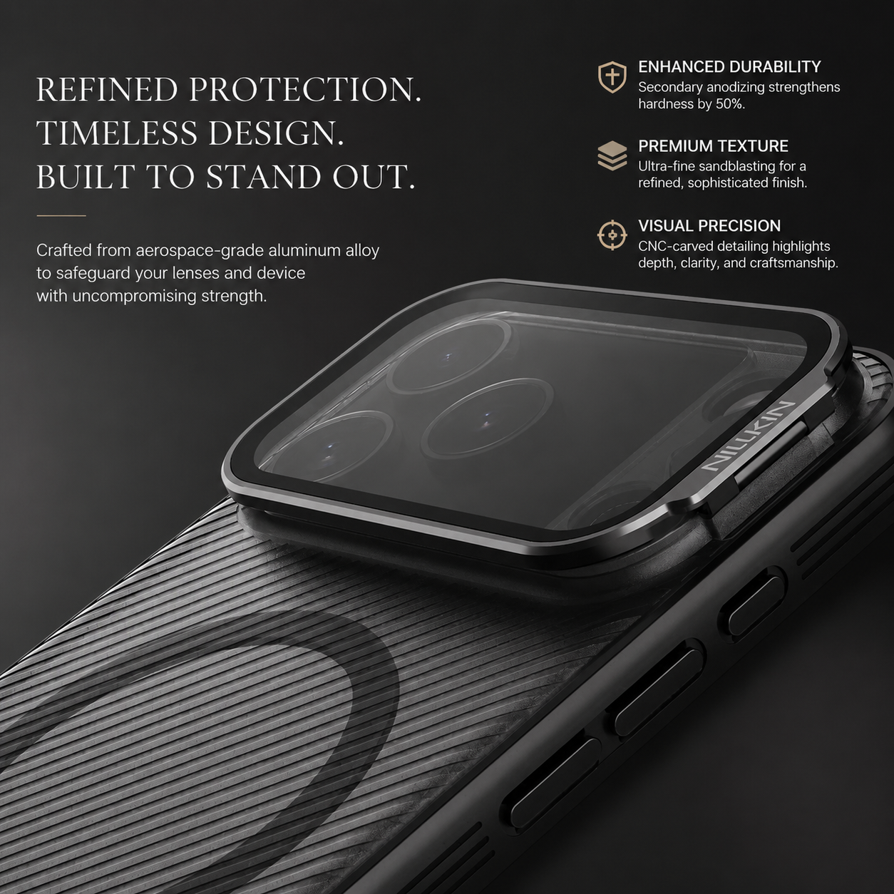 Premium iPhone Case MagSafe Compatible Camera Lens Protection Shockproof Cover CamShield Foldable Lens Stand Magnetic Wireless Charging Non Slip Design