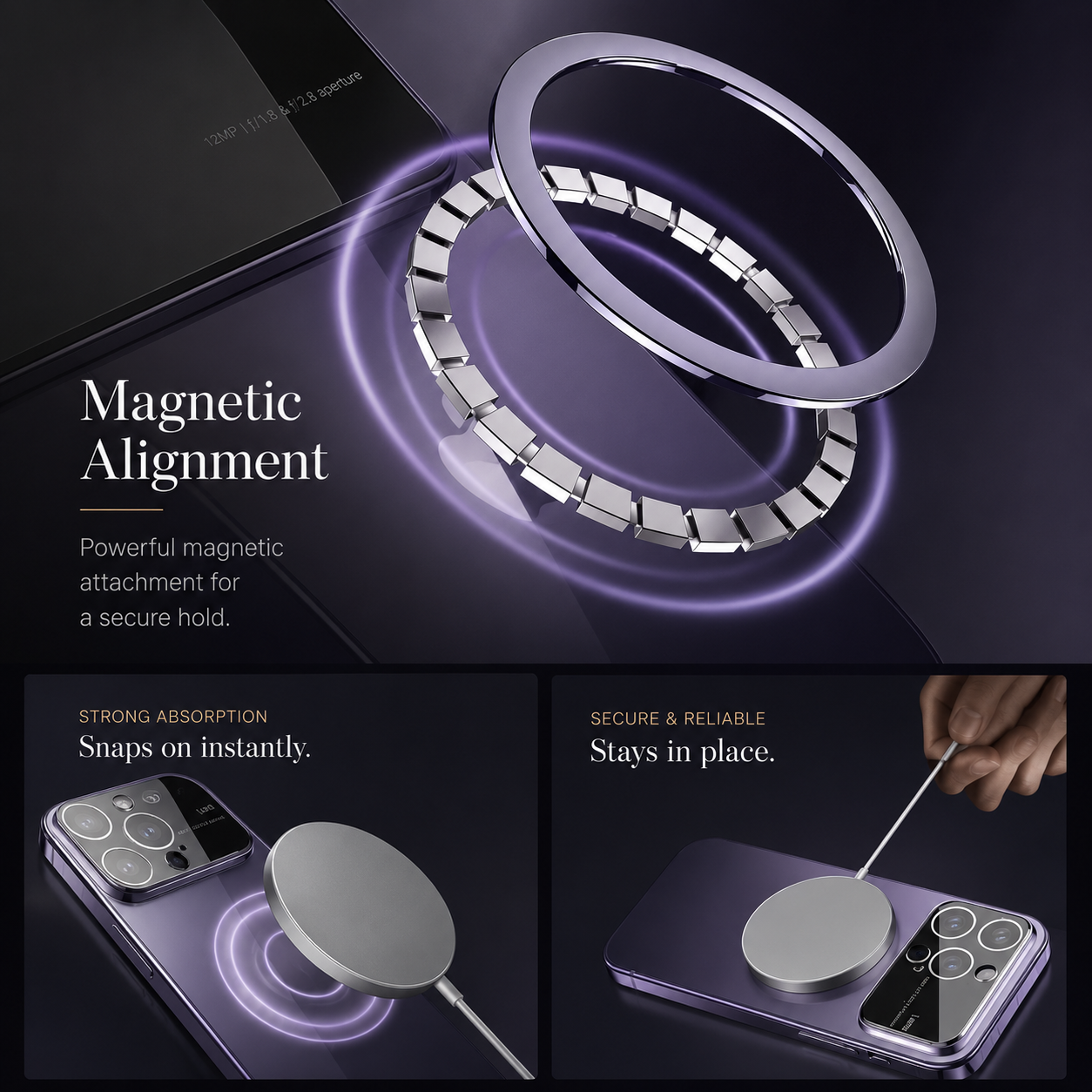 Premium iPhone Case MagSafe Compatible Camera Lens Protection Shockproof Cover Clear TPU Magnetic Wireless Charging Anti Yellowing Scratch Resistant Design